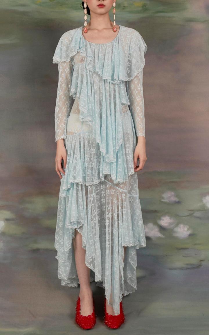 Moda Operandi Yuhan Wang Asymmetric Lace Dress