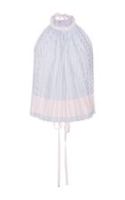 Adam Selman Backless Pleated Trapeze Top