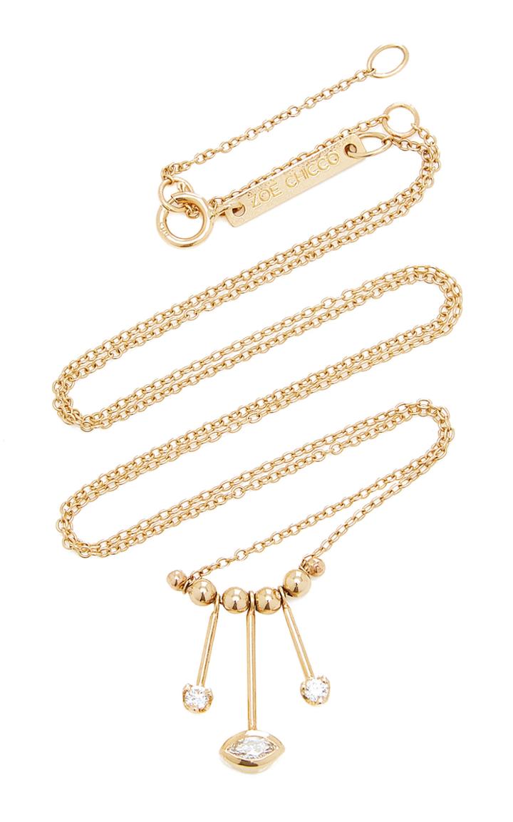 Zoe Chicco 14k Mobile Necklace With Marquis And Round Diamonds