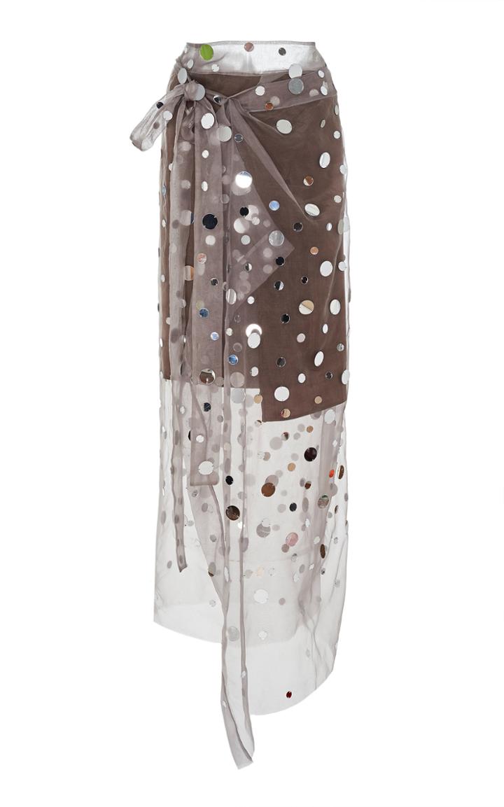 Rosie Assoulin Sequined Silk Skirt