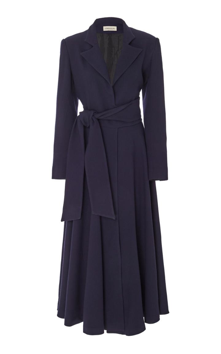 Andres Otalora Krystle Wool Wrap Dress