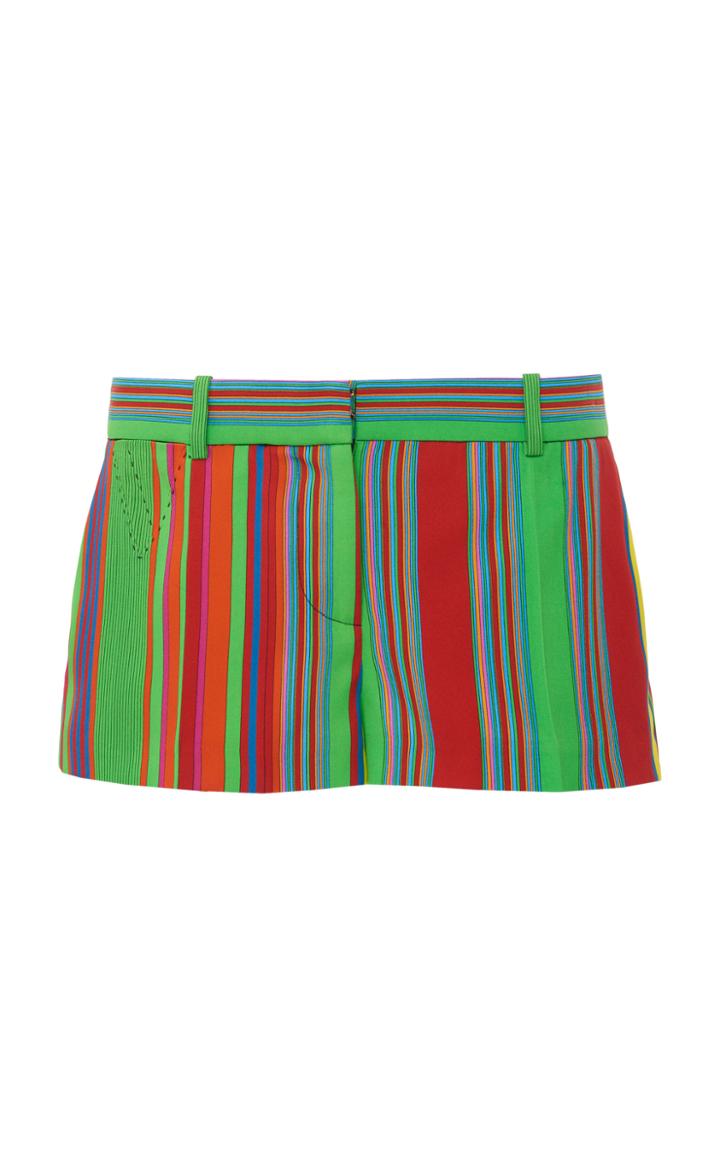 Moda Operandi Versace Striped Twill Shorts