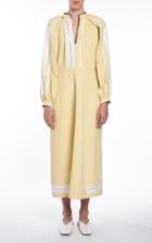 Moda Operandi Jil Sander Linen Wide Sleeve Midi Dress