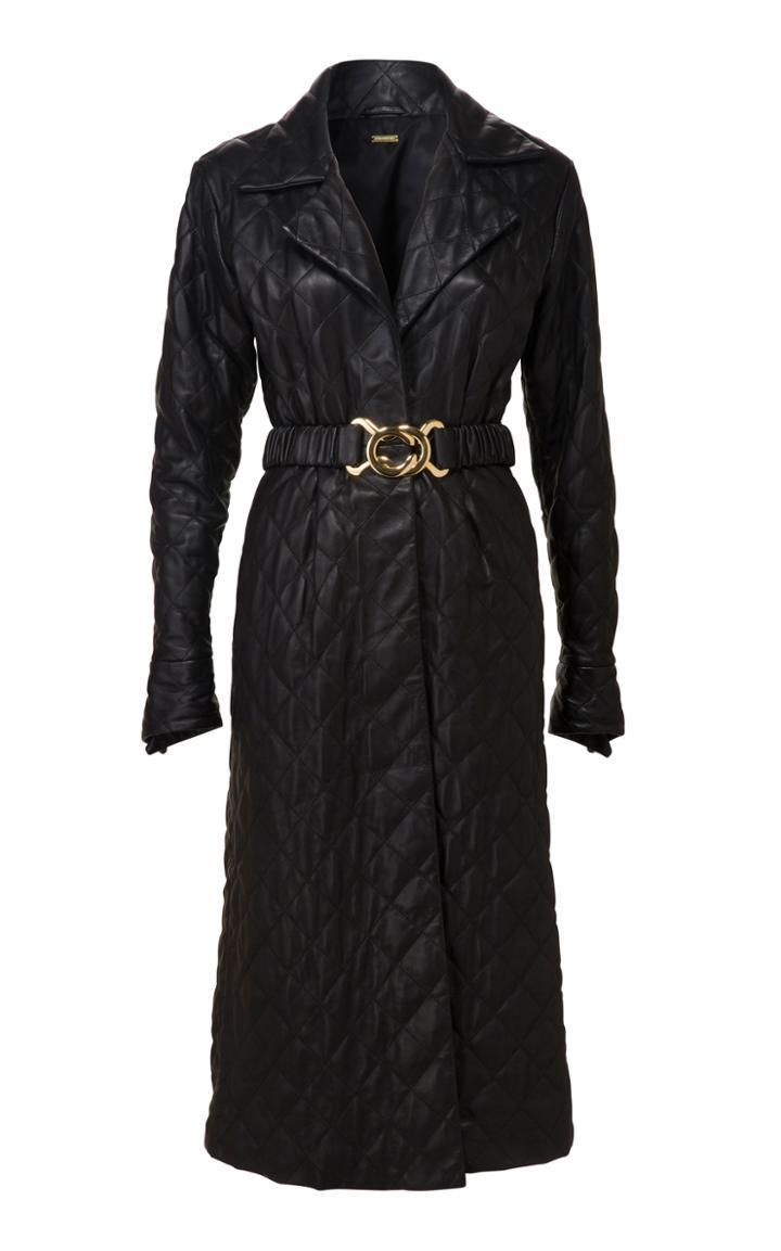 Moda Operandi Dodo Bar Or Sally Belted Quilted Leather Coat