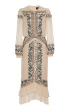 Saloni Isa Embellished Silk-georgette Midi Dress