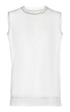 Akris Semi-sheer Metallic Tank Top