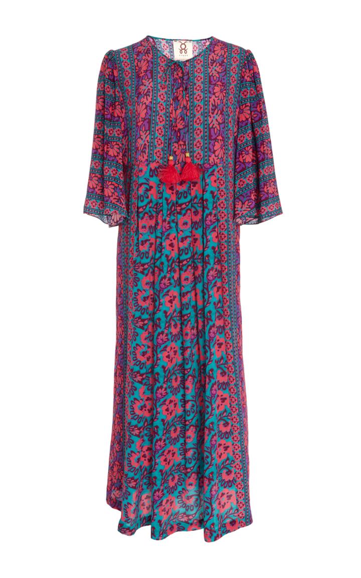 Figue Aly Floral Silk Dress