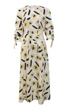 Moda Operandi Rejina Pyo Linda Pleated Floral Satin Twill Midi Dress