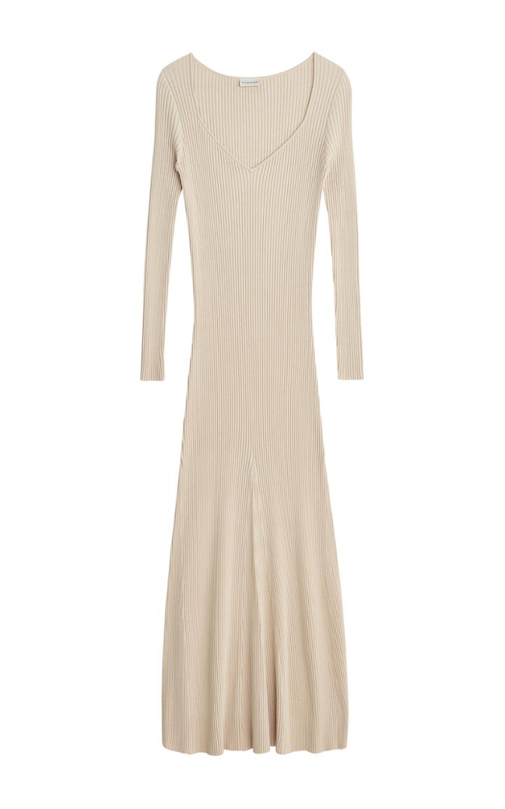 Moda Operandi By Malene Birger Frerea Ribbed-knit Maxi Dress