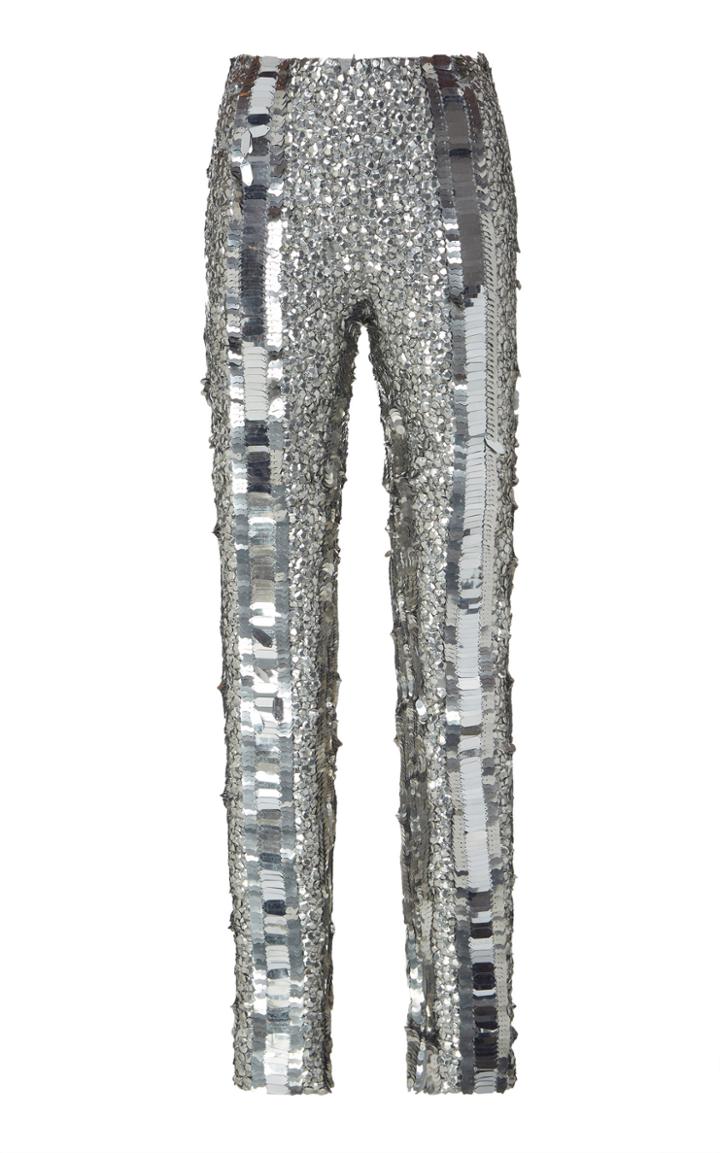 Alberta Ferretti Embellished Straight-leg Sequin Pants