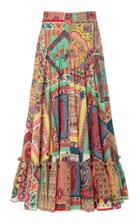Etro Patterned Cotton-poplin Skirt
