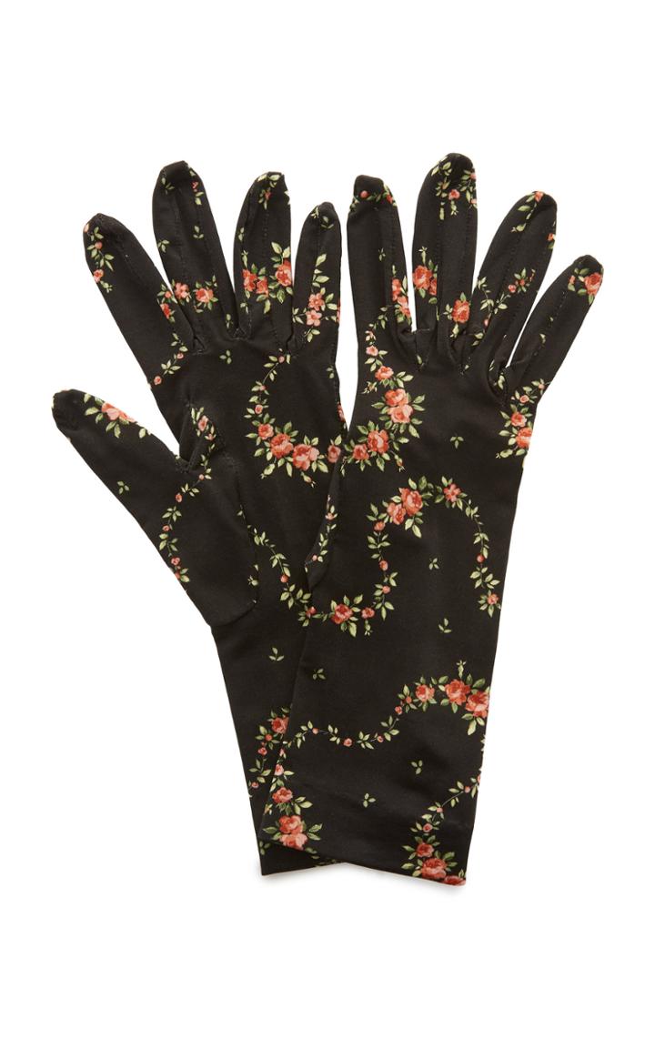 Moda Operandi Paco Rabanne Floral-printed Jersey Gloves