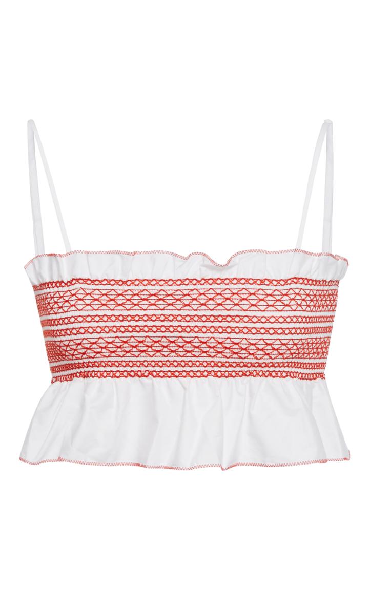 Lisa Marie Fernandez Smocked Crop Top