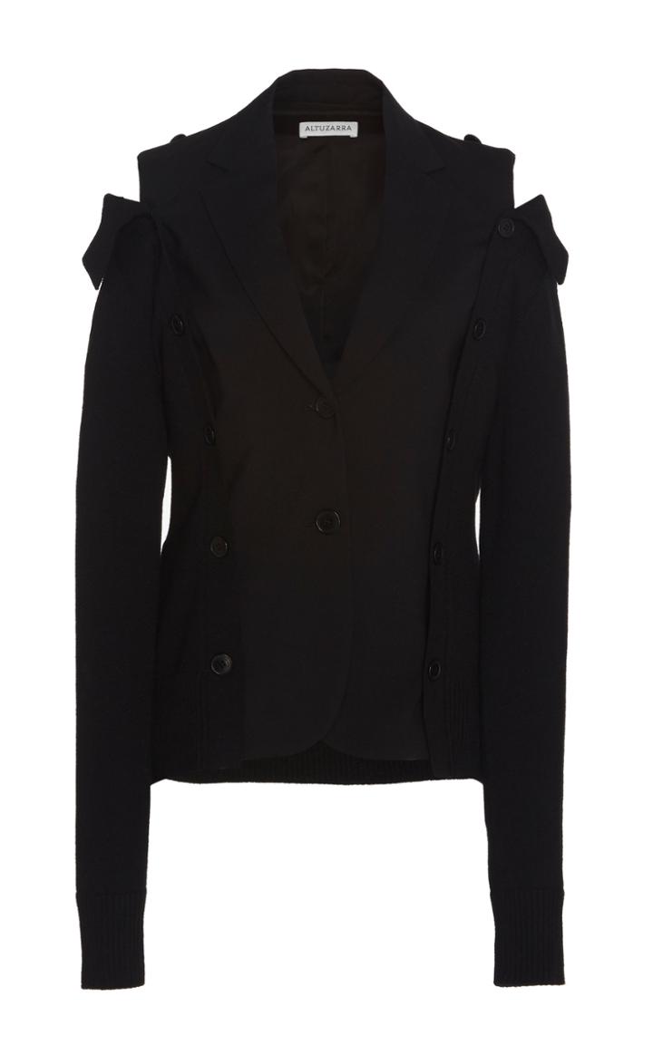 Altuzarra Tramonti Cold-shoulder Wool Jacket