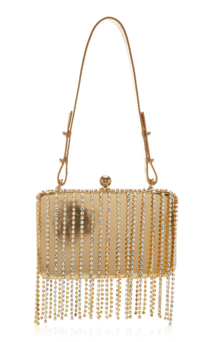 Moda Operandi Area Mirrored Crystal Fringe Shoulder Bag