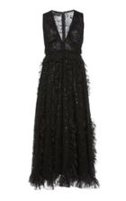 Giambattista Valli Ruffle Cotton Blend Maxi Dress