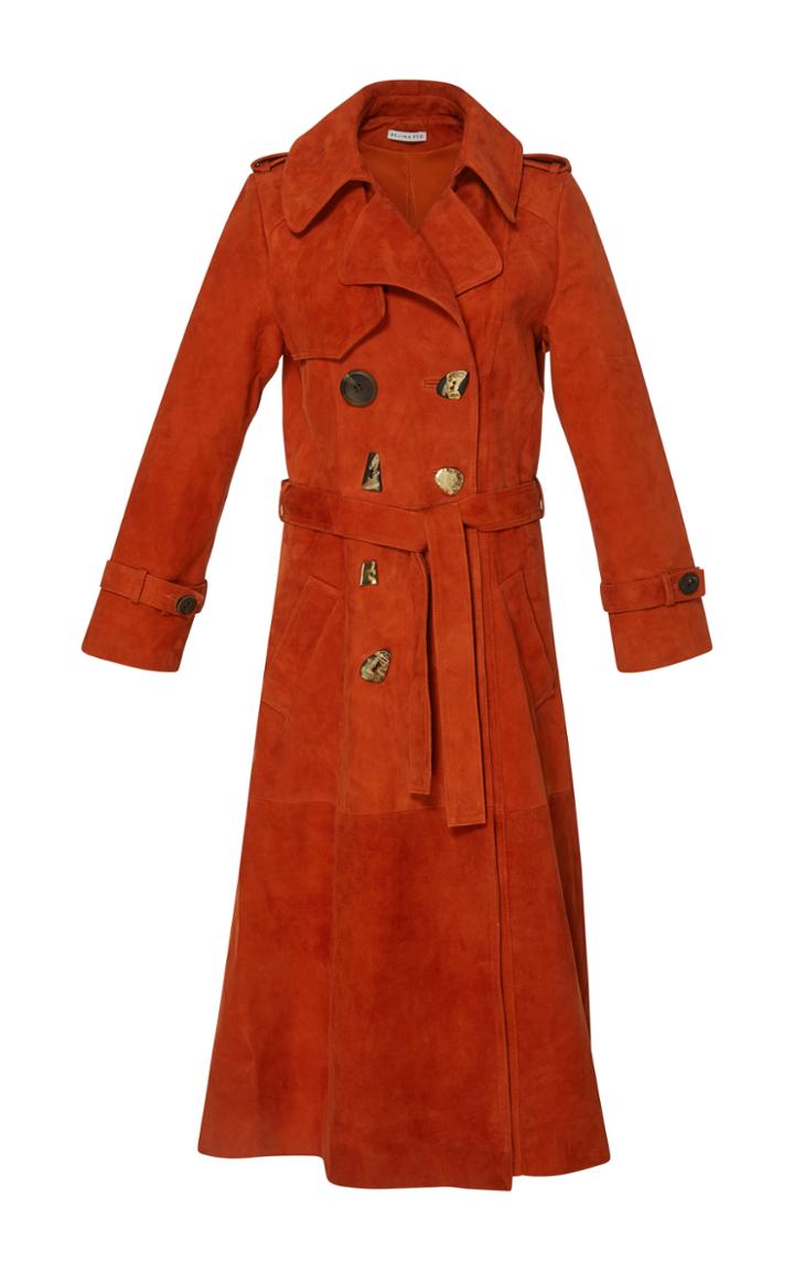 Rejina Pyo Kirsten Suede Trench Coat