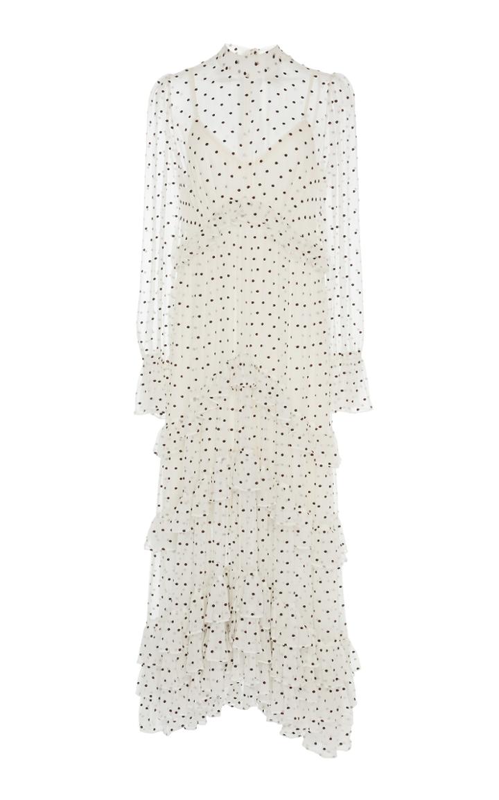 Zimmermann Zippy Polka Dot Silk Dress
