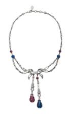 Ben Amun Saph Ribbon Brass And Crystal Necklace