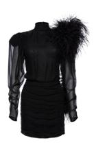 Magda Butrym Dubai Feathered Mini Dress