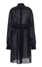 Ann Demeulemeester Buckle-detailed Voile Tunic Top