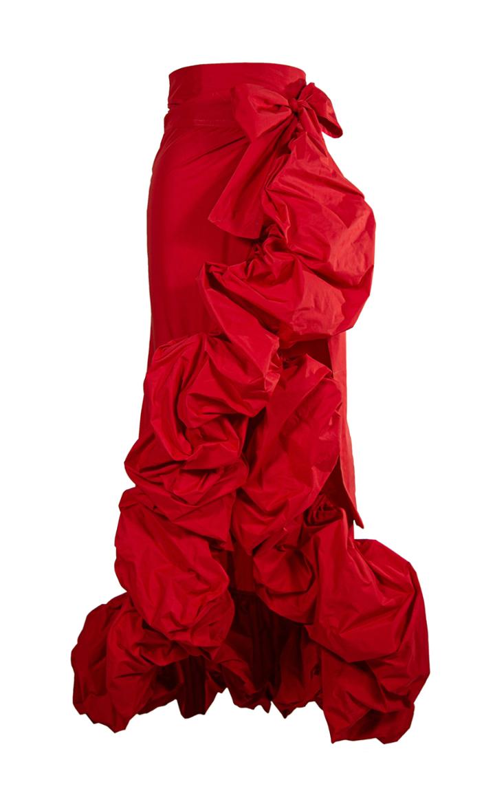 Moda Operandi By Efrain Mogollon Lola Tafeta Wrap Skirt