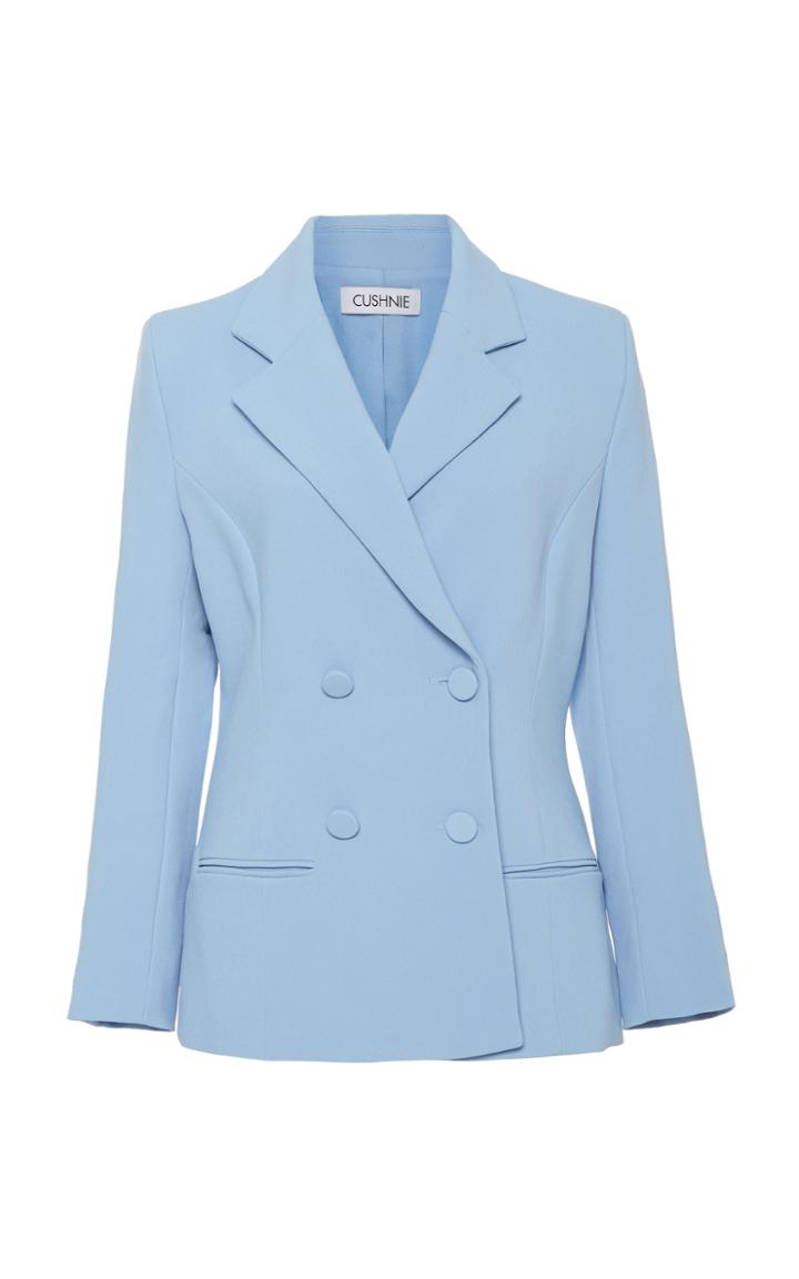 Cushnie Double Breasted Cady Jacket