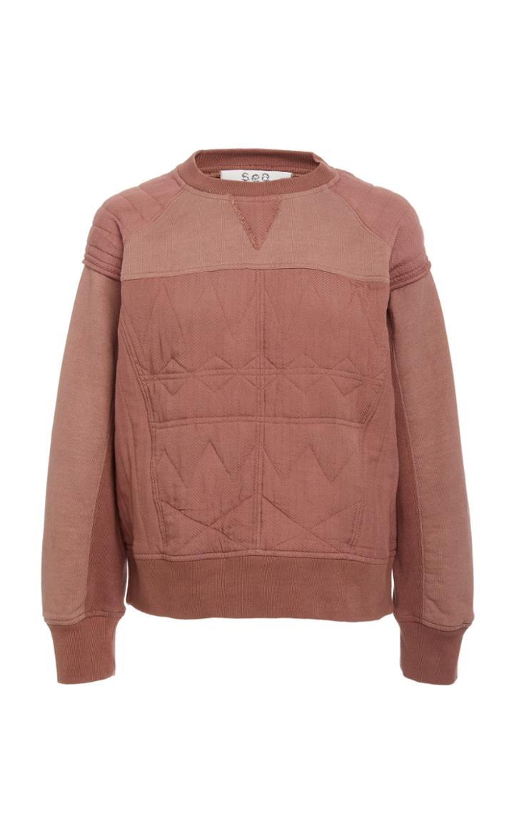 Sea O'keeffe Quilted Combo Sweatshirt