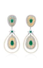 Saboo Aura 18k White Gold Multi-stone Earrings
