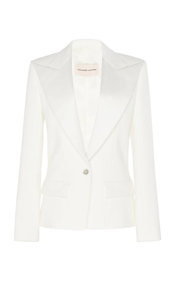 Moda Operandi Alexandre Vauthier Single-breasted Crepe Blazer Size: 34