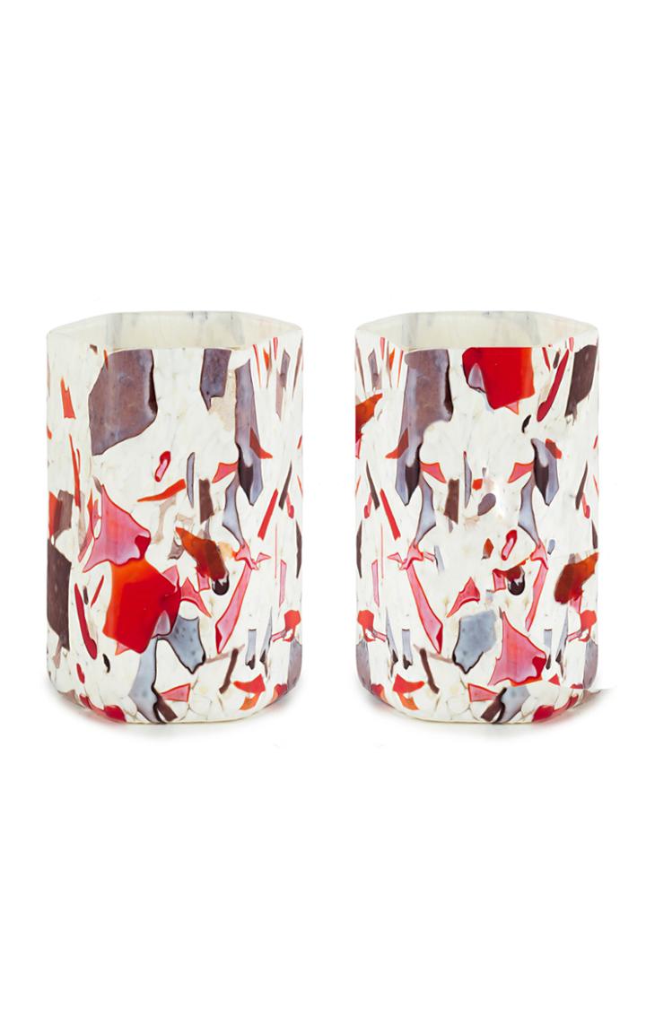 Moda Operandi Stories Of Italy Set Of 2 Nougat Autumn Hex Glasses