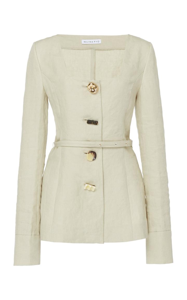 Moda Operandi Rejina Pyo Martina Linen Button-front Jacket Size: 6