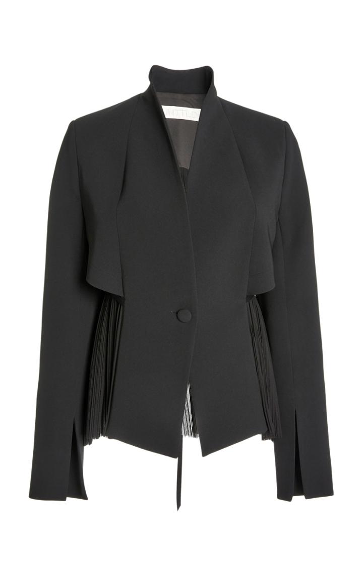 Moda Operandi Unttld Adriana Pliss-detailed Crepe Blazer
