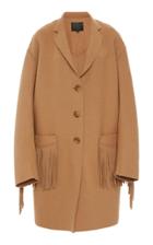 R13 Fringed Wool-blend Coat