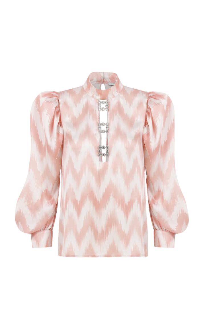 Raisa Vanessa Pink Zigzag Blouse