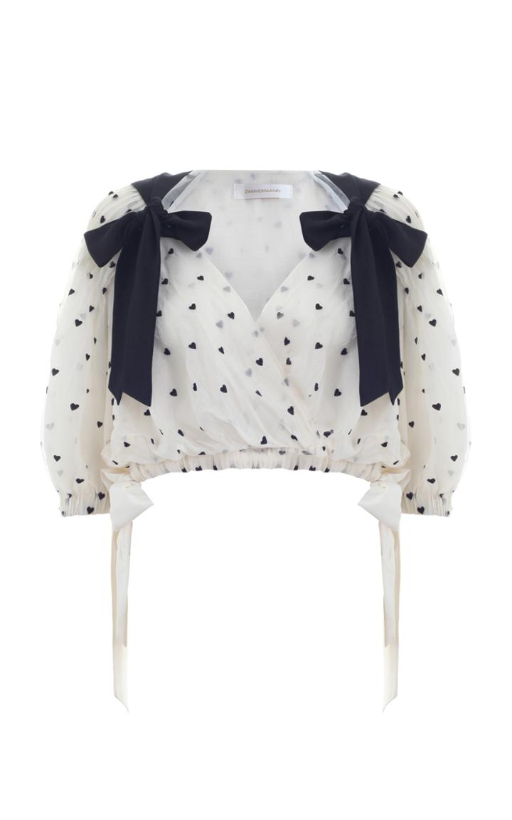 Zimmermann Painted Heart Tie Blouse
