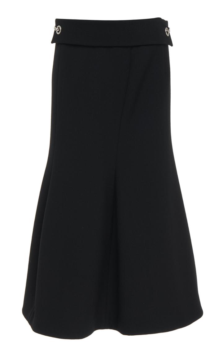 Victoria Beckham Midi Flared Crepe Skirt