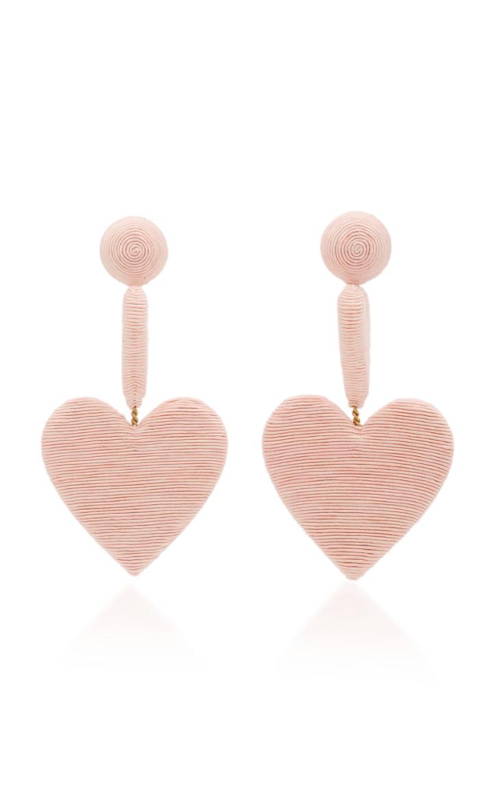 Rebecca De Ravenel Cora Silk Cord Heart Earrings