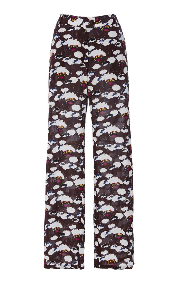 Laura Urbinati Silk Floral Pants