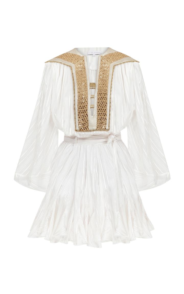 Moda Operandi Raisa Vanessa Mini Dress With Gold Neckline