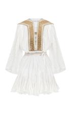 Moda Operandi Raisa Vanessa Mini Dress With Gold Neckline