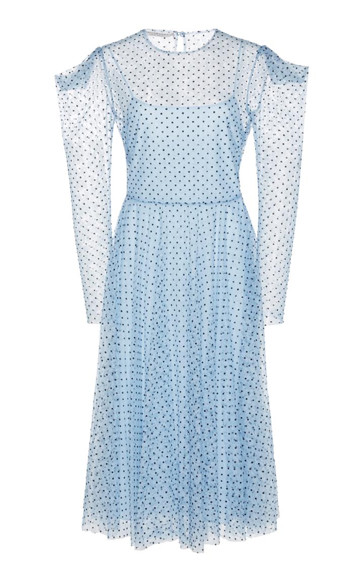 Philosophy Di Lorenzo Serafini Polka Dot Puff Shoulder Chiffon Dress