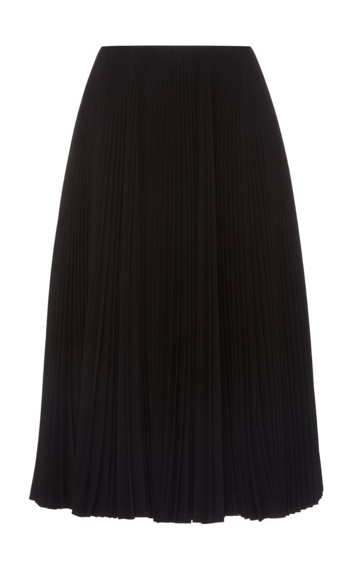 Balenciaga Pliss Crepe Midi Skirt
