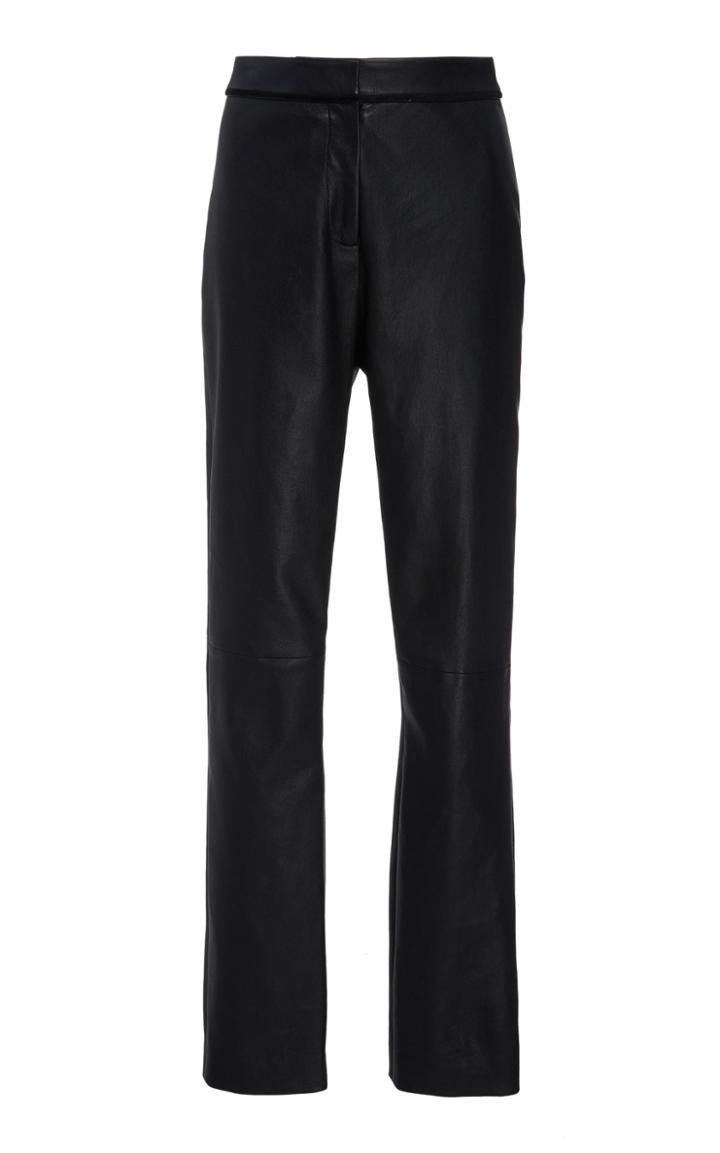 Cushnie Leather Straight-leg Pants
