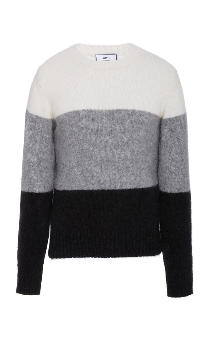 Ami Colorblock Wool-blend Sweater
