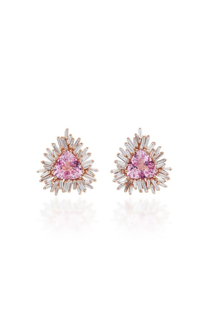 Suzanne Kalan One Of A Kind Triangle Morganite Earrings