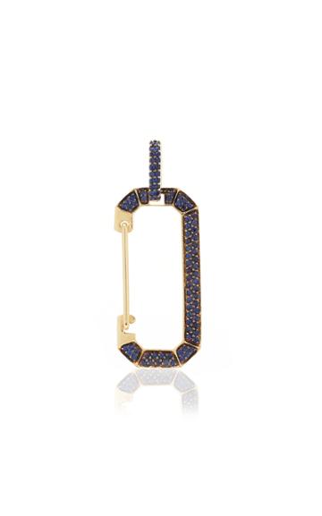 Moda Operandi Ee Ra 18k Yellow Gold & Blue Sapphire Chiara Big Earring