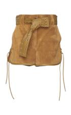 Dundas High Waist Belted Shorts
