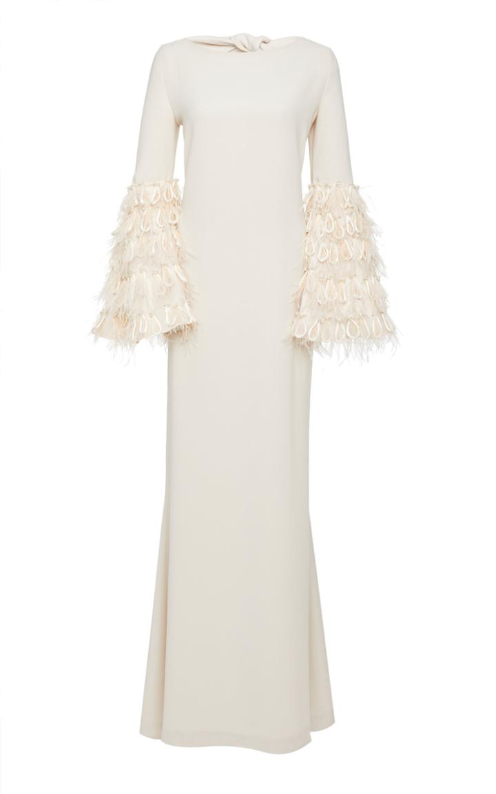 Leal Daccarett Leila Feather Sleeve Dress