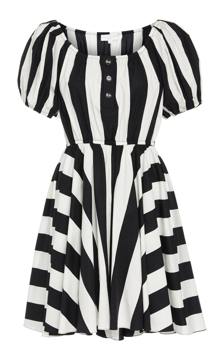 Caroline Constas Bardot Off The Shoulder Cotton Dress